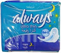 Always Pads Ultra Thin Night - Pack of 6